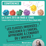 Conférence de Marcel Lebrun : les classes inversées : enseigner à l’envers, apprendre à l’endroit ou l’inverse ?