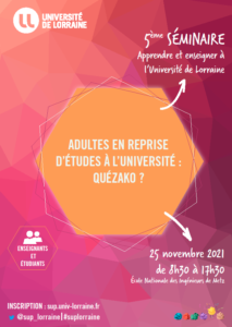 5ème séminaire de pédagogie universitaire - Université de Lorraine