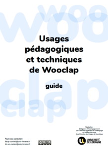 Guide Wooclap - Usages pédagogiques et techniques - Université de Lorraine