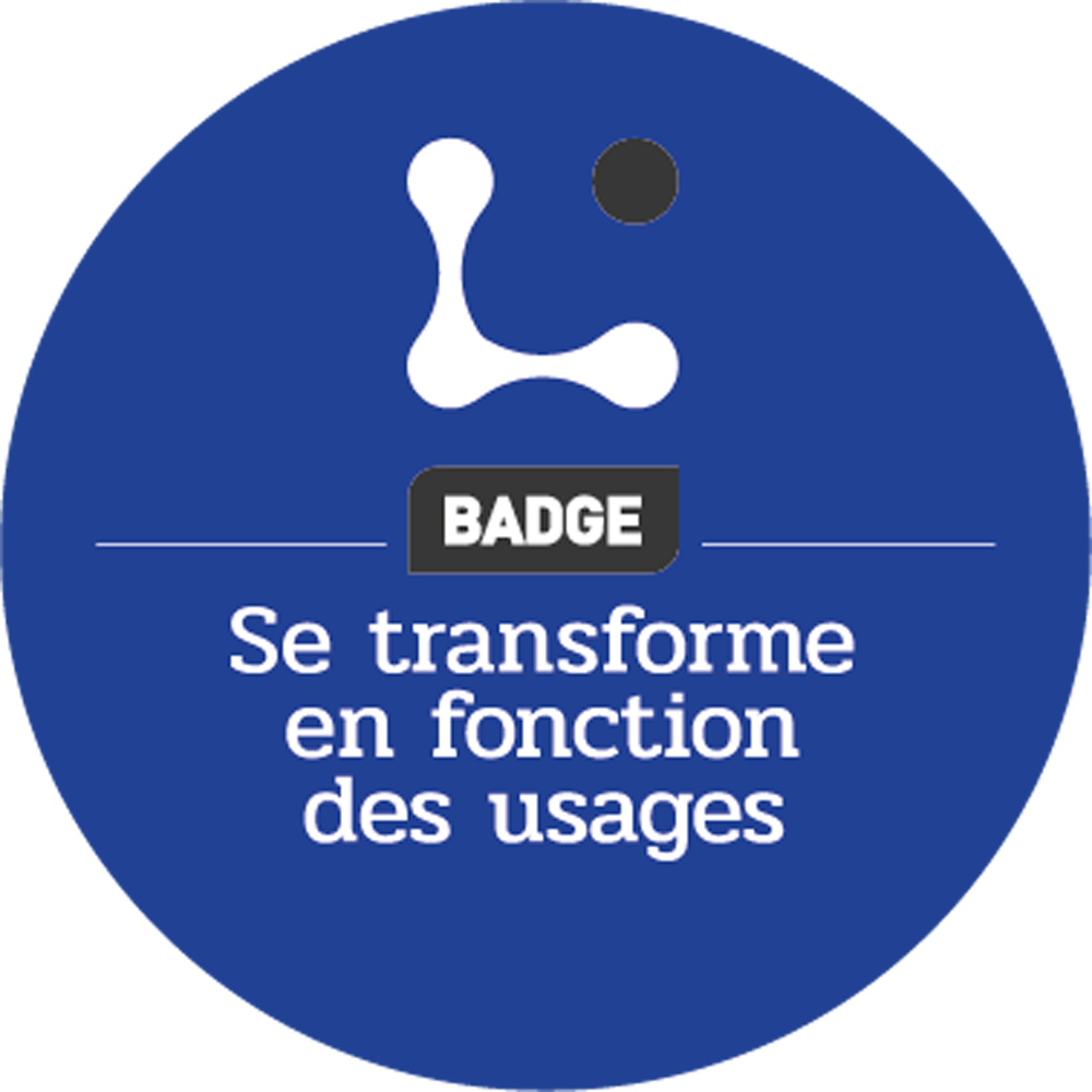 Badge LearningLab Network - Se transforme en fonction des usages
