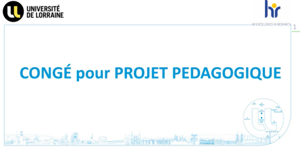 [WEBINAIRE] – Le CONGÉ POUR PROJET PÉDAGOGIQUE