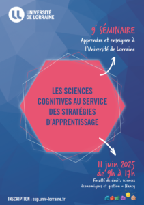 9° séminaire de pédagogie universitaire - Les sciences cognitives au service des stratégies d'apprentissage